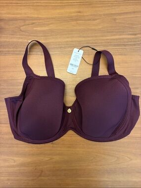 34J Understance Air Contour Flexwire Demi Bra in Burgundy